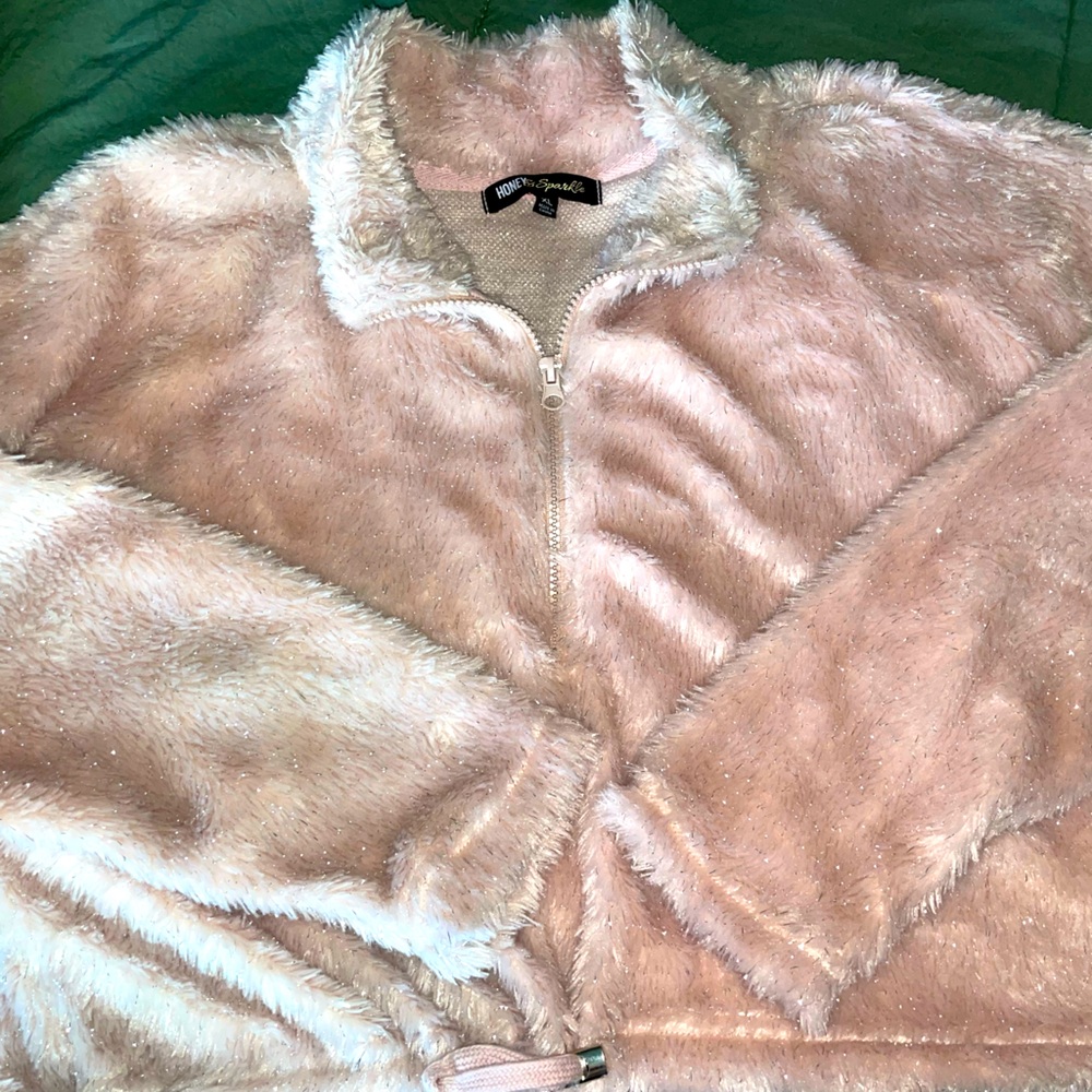 Adorable, soft, sparkly fur crop sweater